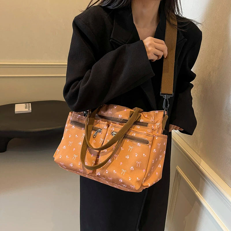 Women Slouchy Tote Handbag Adjustable Strap Large Capacity Fashion Shoulder Bag with Multi Pockets for Daily Commute