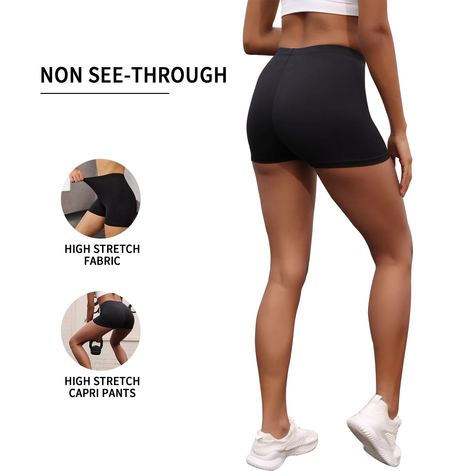 High Elasticity Sports Shorts Biker Shorts For Women Super Soft No See Yoga Running Push Up Gym  Fitness Women's Activewear