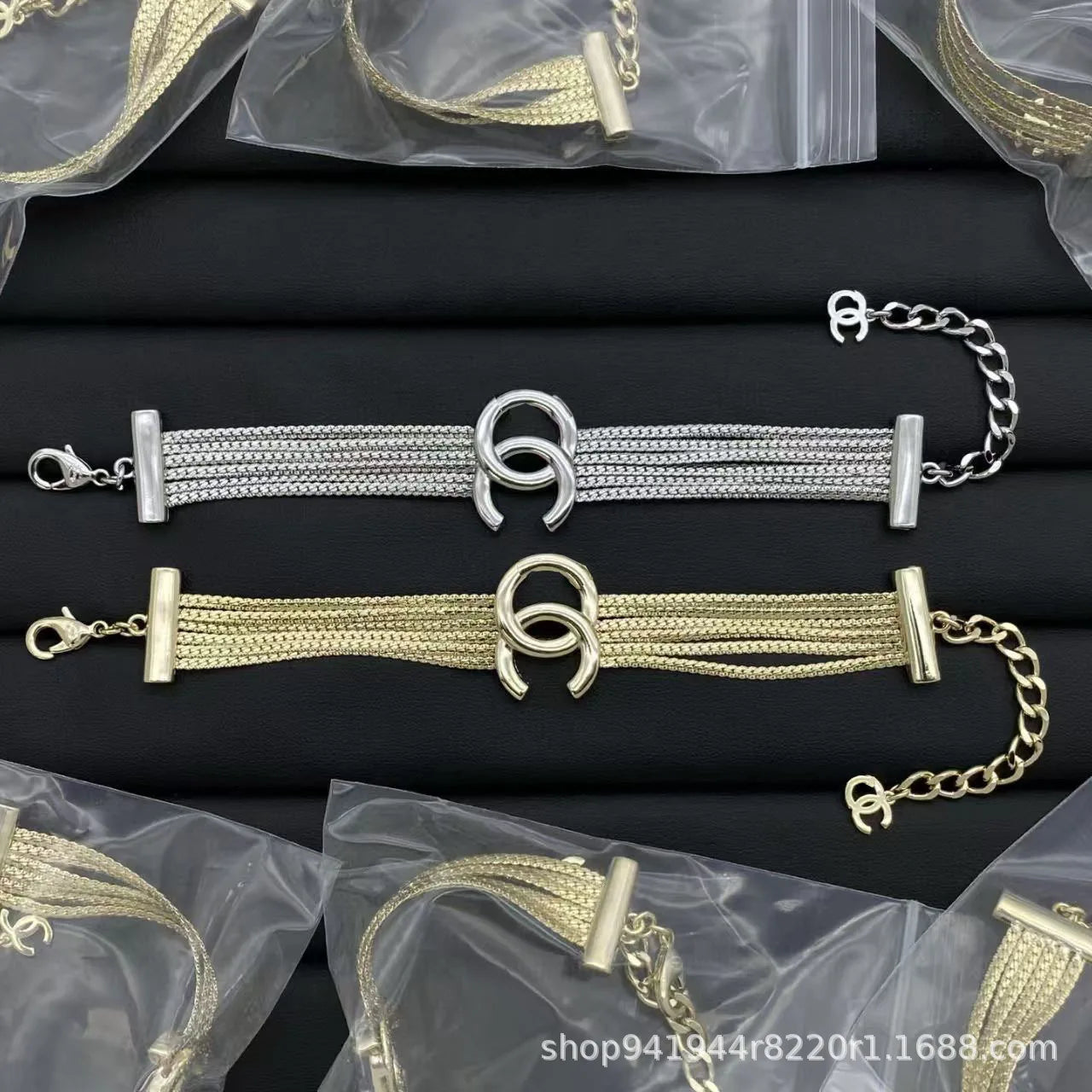 New Double Letter Pearl Bracelet Women, Light Luxury Versatile High Sense Internet Celebrity Explosion