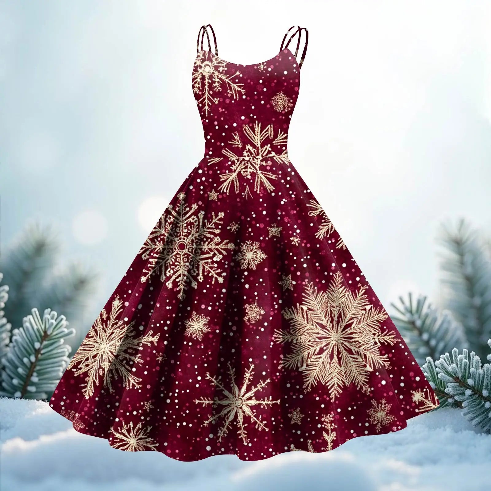 Women'S Fashion Christmas Printed Sexy Strapless Gothic Cocktail Dress Punk Vintage Dress Elegant Dresses For Women Vestido