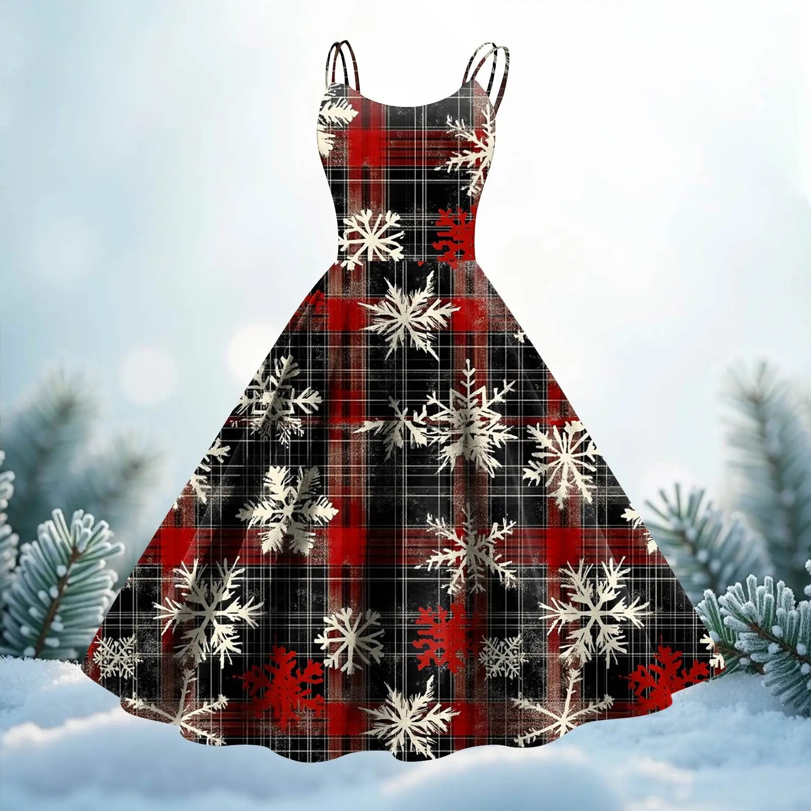 Women'S Fashion Christmas Printed Sexy Strapless Gothic Cocktail Dress Punk Vintage Dress Elegant Dresses For Women Vestido