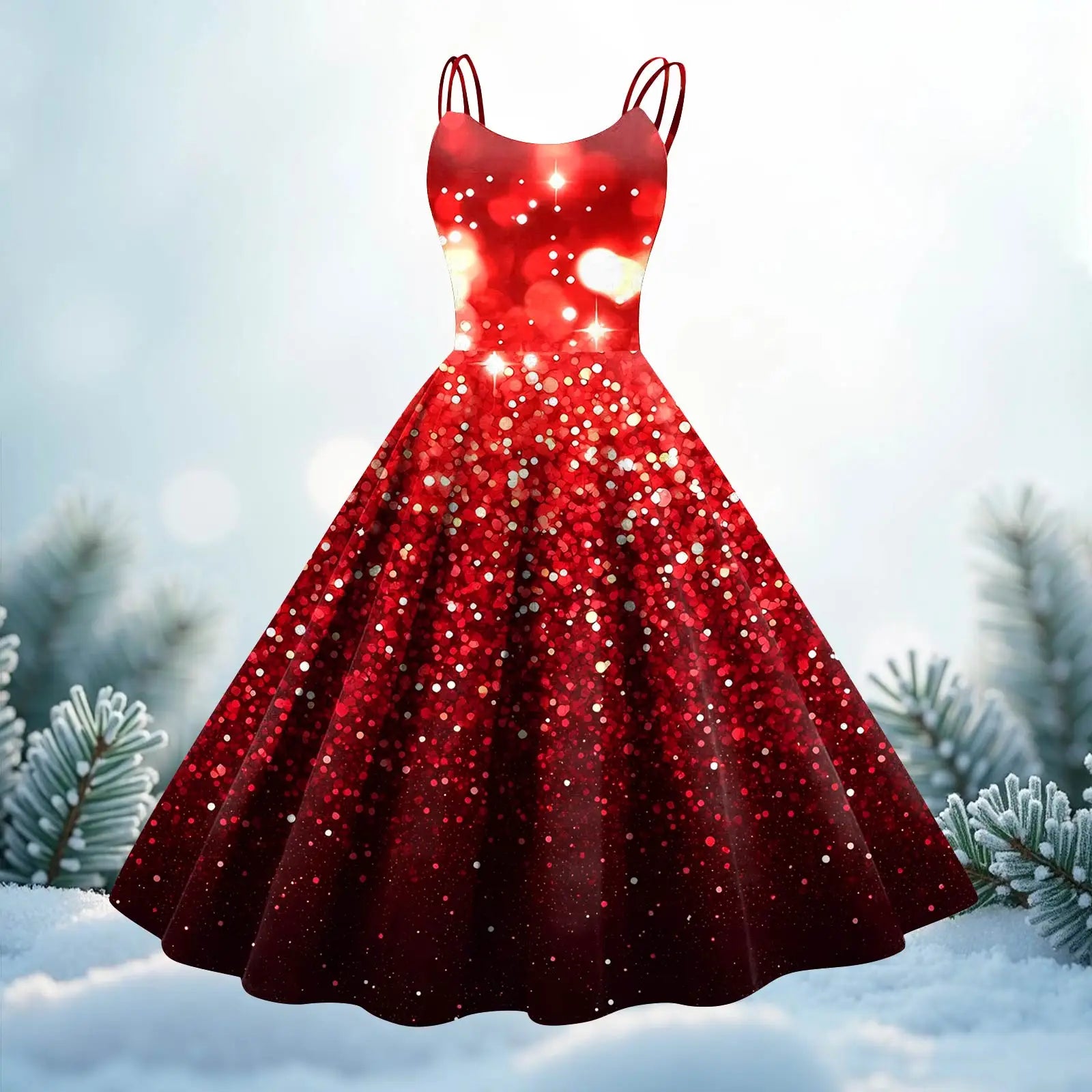 Women'S Fashion Christmas Printed Sexy Strapless Gothic Cocktail Dress Punk Vintage Dress Elegant Dresses For Women Vestido