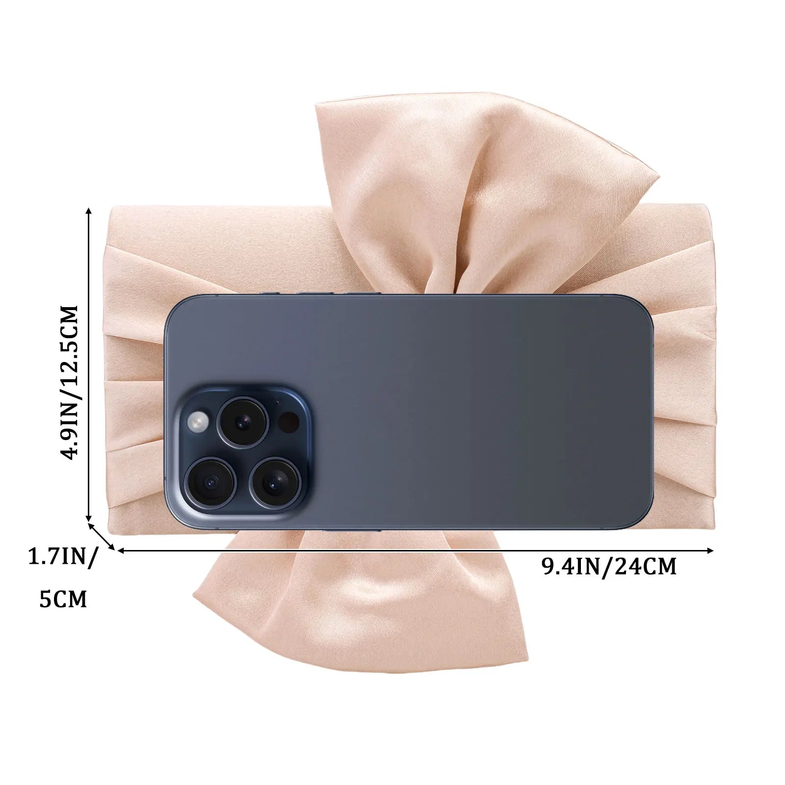 Fashion Bow Satin Evening Banquet Clutch Bag Women Elegant Chain Shoulder Crossbody Wedding Purse Prom Party Handbag Dinner Bags