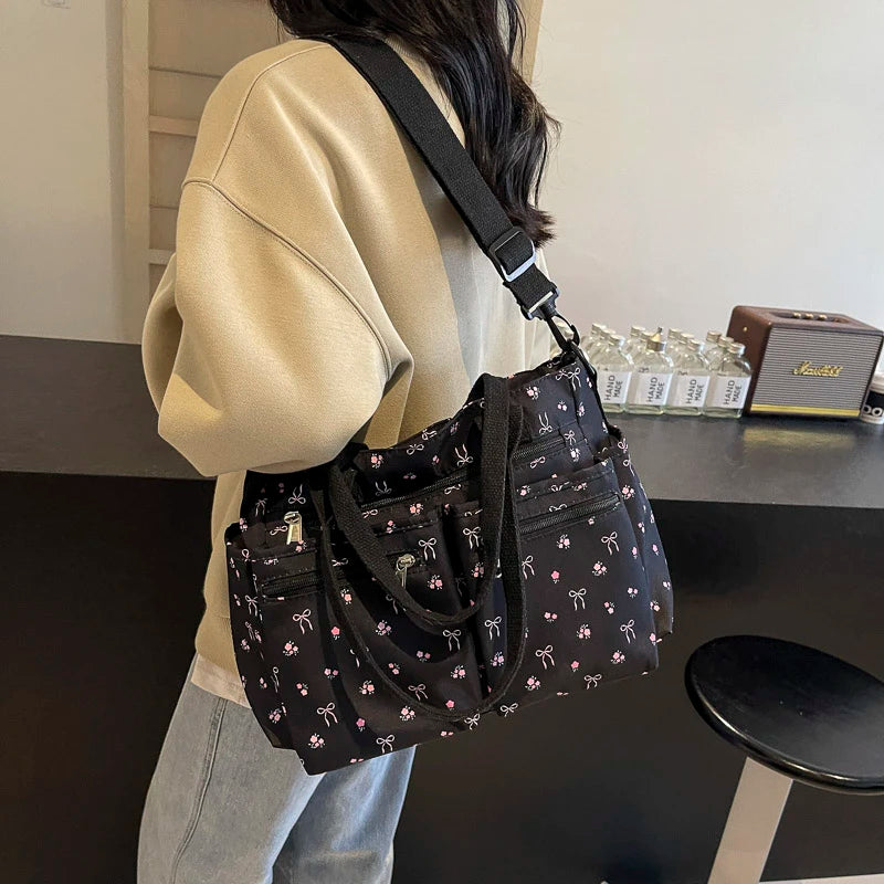 Women Slouchy Tote Handbag Adjustable Strap Large Capacity Fashion Shoulder Bag with Multi Pockets for Daily Commute