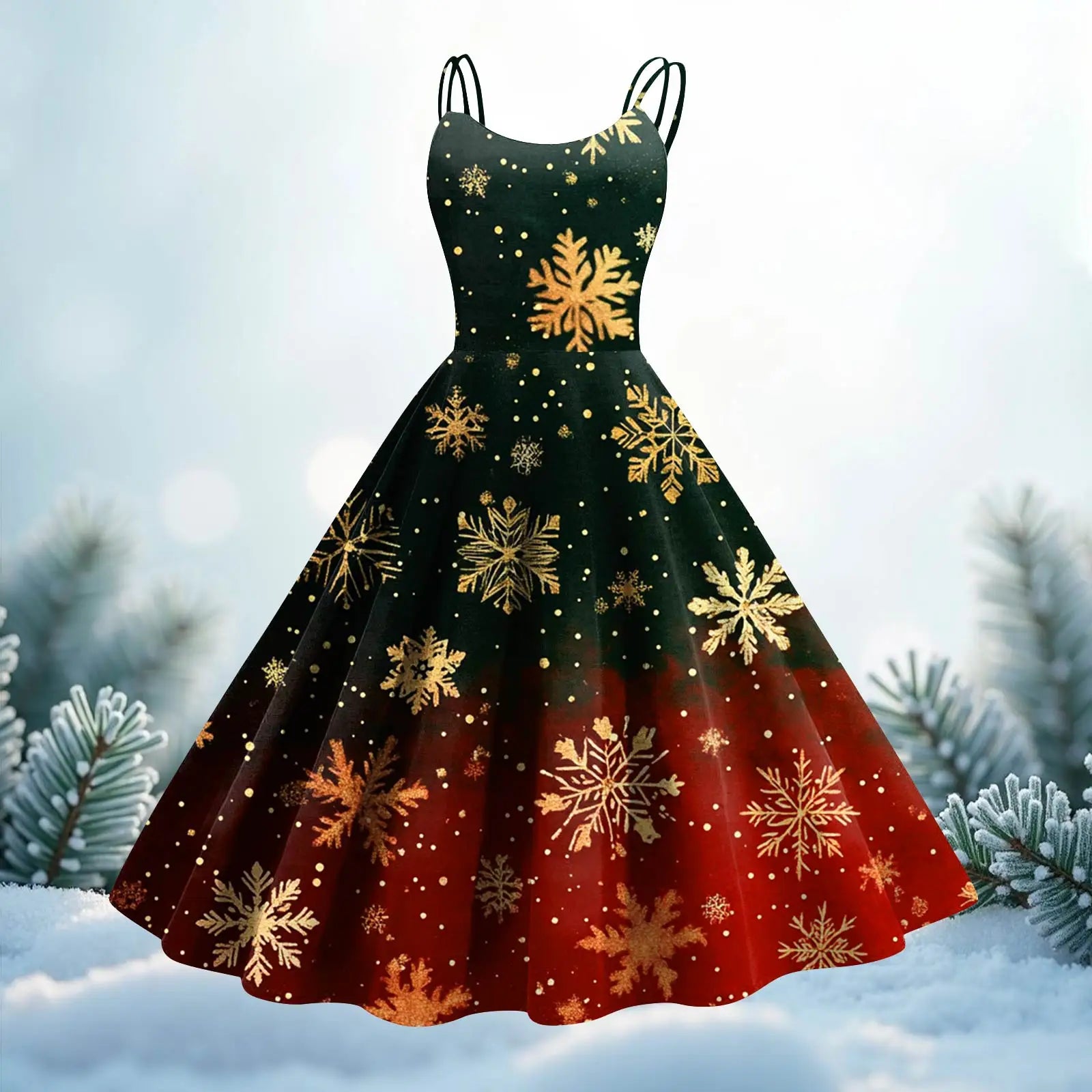 Women'S Fashion Christmas Printed Sexy Strapless Gothic Cocktail Dress Punk Vintage Dress Elegant Dresses For Women Vestido