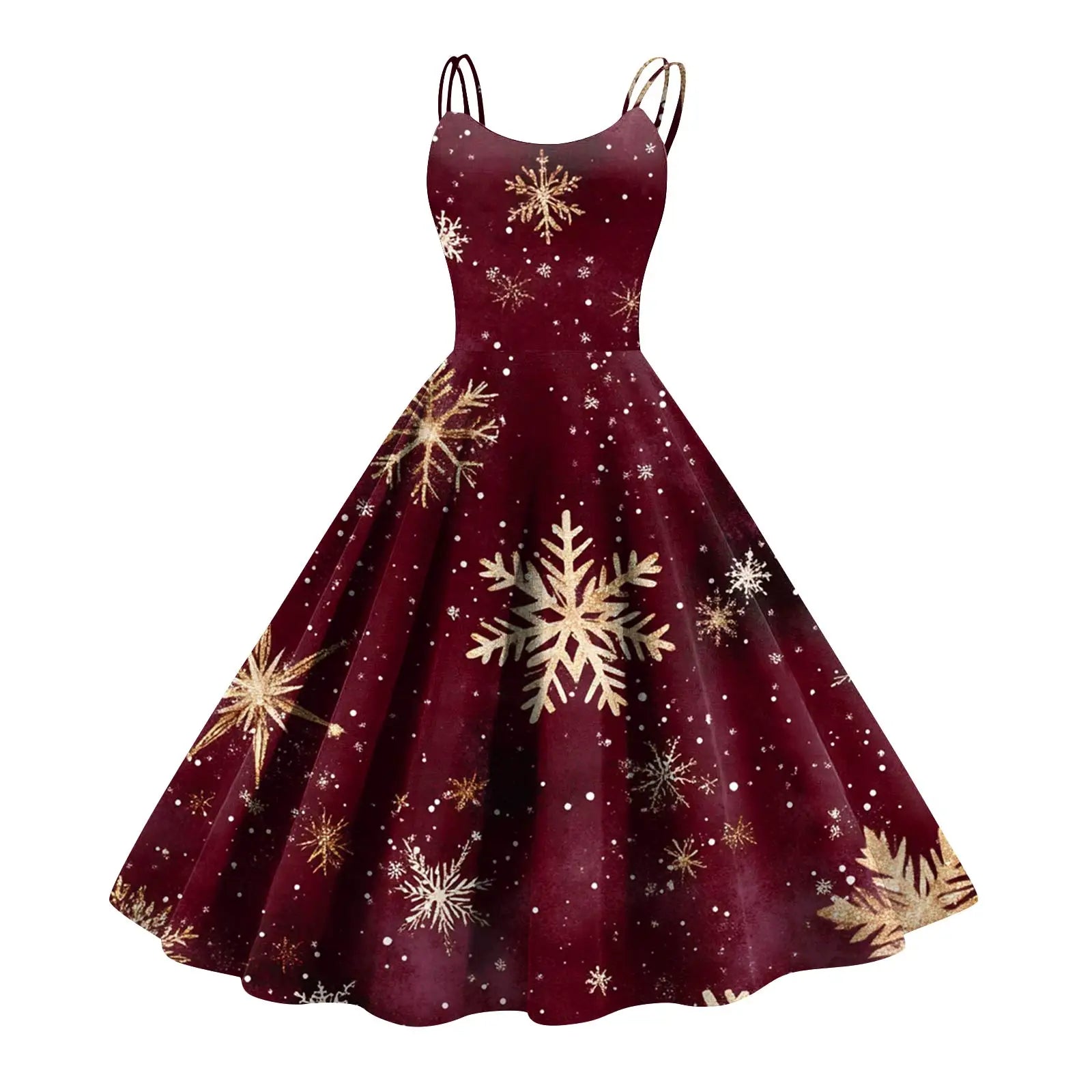 Women'S Fashion Christmas Printed Sexy Strapless Gothic Cocktail Dress Punk Vintage Dress Elegant Dresses For Women Vestido