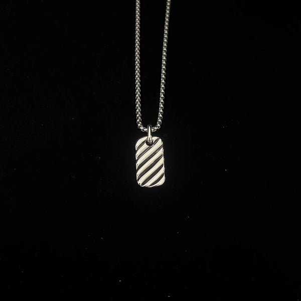 S925 sterling silver 2025 new square brand wave necklace unisex fashion personality trend retro simple classic luxury jewelry