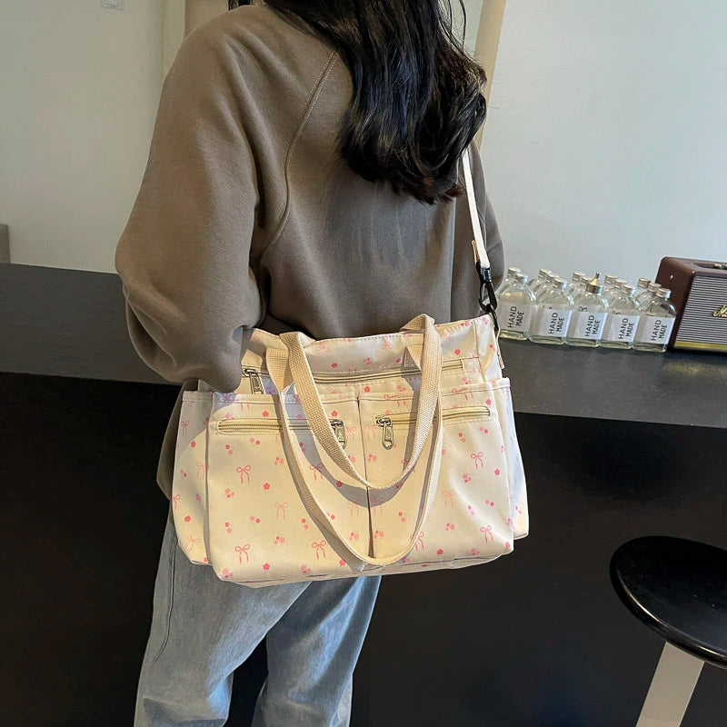 Women Slouchy Tote Handbag Adjustable Strap Large Capacity Fashion Shoulder Bag with Multi Pockets for Daily Commute