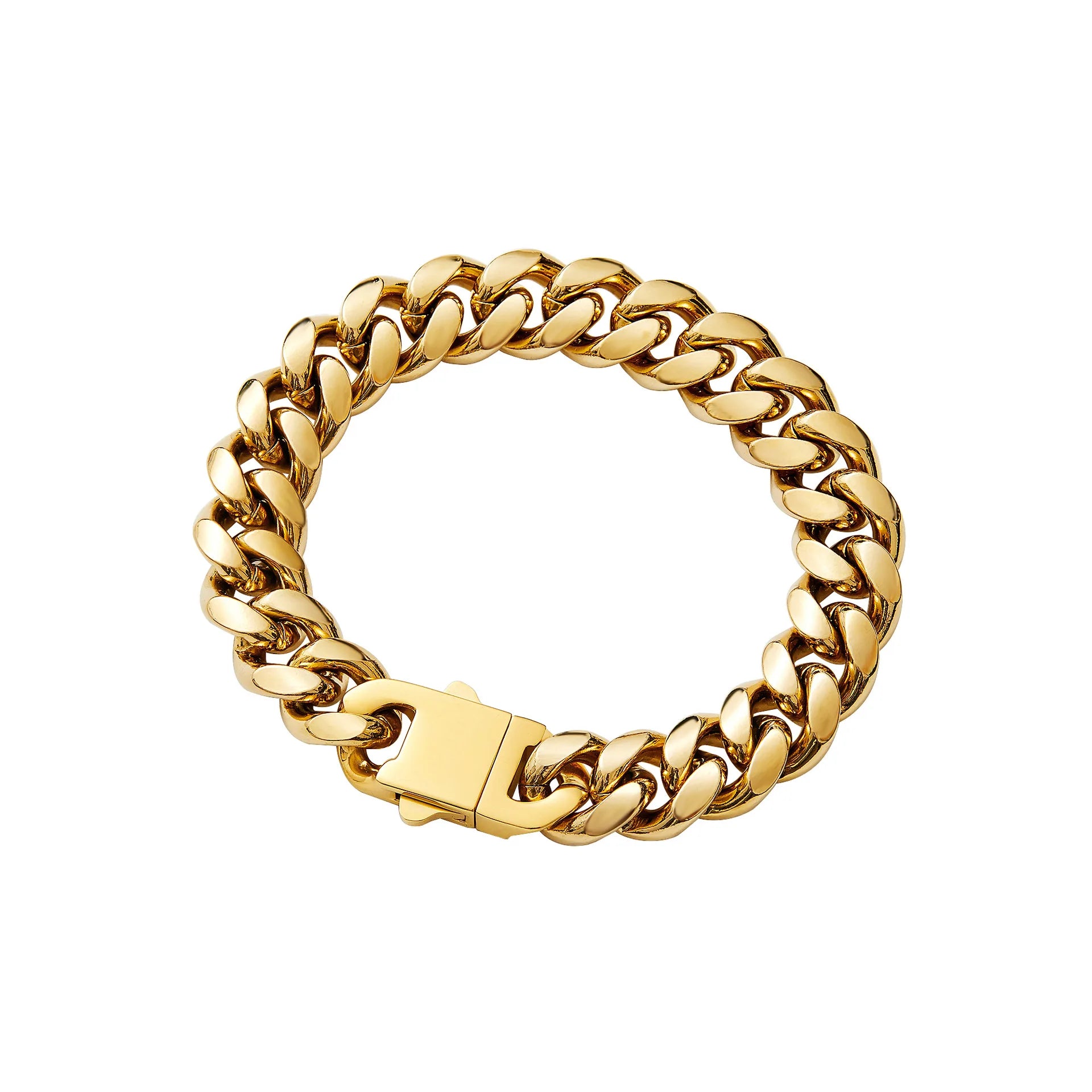 12/14mm 316L Stainless Steel Encrypted Cuban Chain Bracelet For Men Fashion Hip Hop Party Accessories Boyfriend Gift