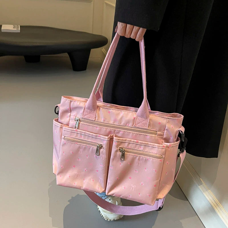 Women Slouchy Tote Handbag Adjustable Strap Large Capacity Fashion Shoulder Bag with Multi Pockets for Daily Commute