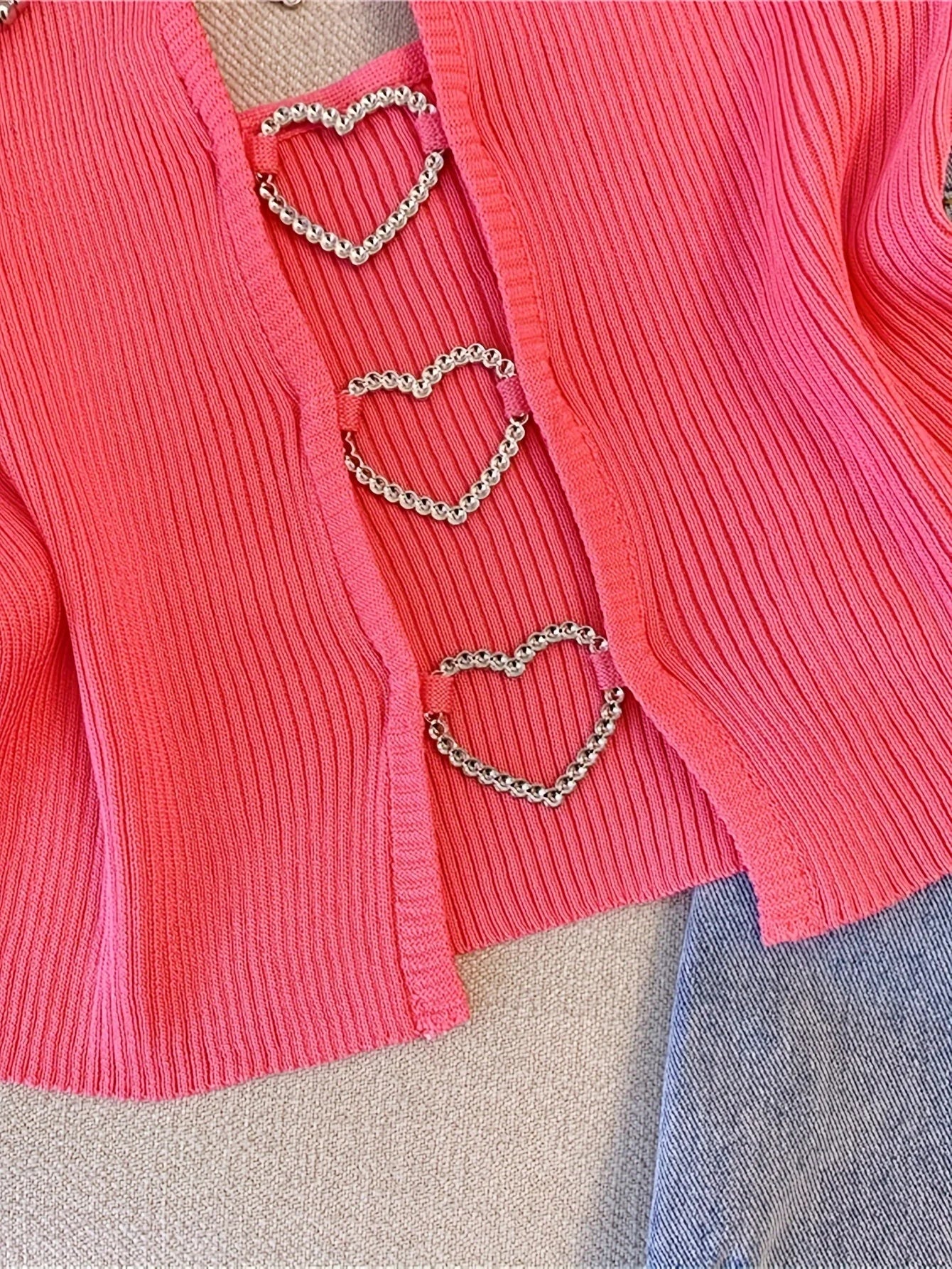 2026 New Sexy Solid Ribbed Crop Sleeveless Top - Back Heart Decor Cami Top for Women Perfect for Spring & Summer