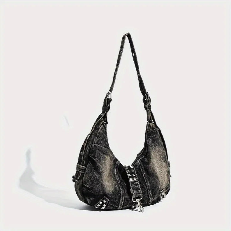 2025 New! Retro Denim Shoulder Bag for Women - Large Capacity, Crossbody Messenger Style, Ultra - Trendy Luxury Pick