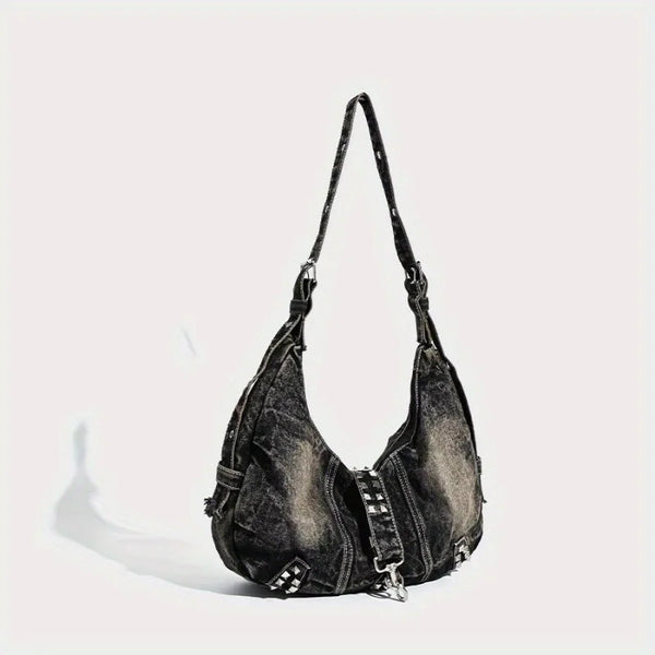 2025 New! Retro Denim Shoulder Bag for Women - Large Capacity, Crossbody Messenger Style, Ultra - Trendy Luxury Pick